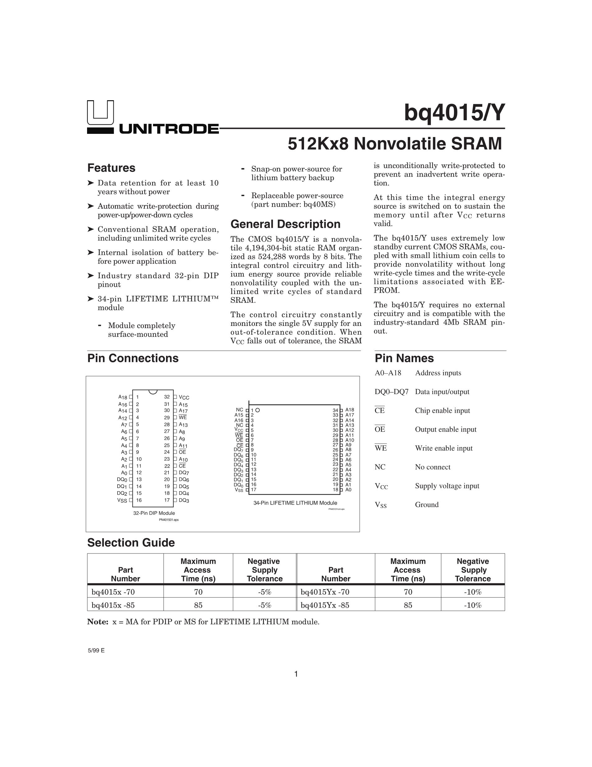 BQ4010YMA-85's pdf picture 1
