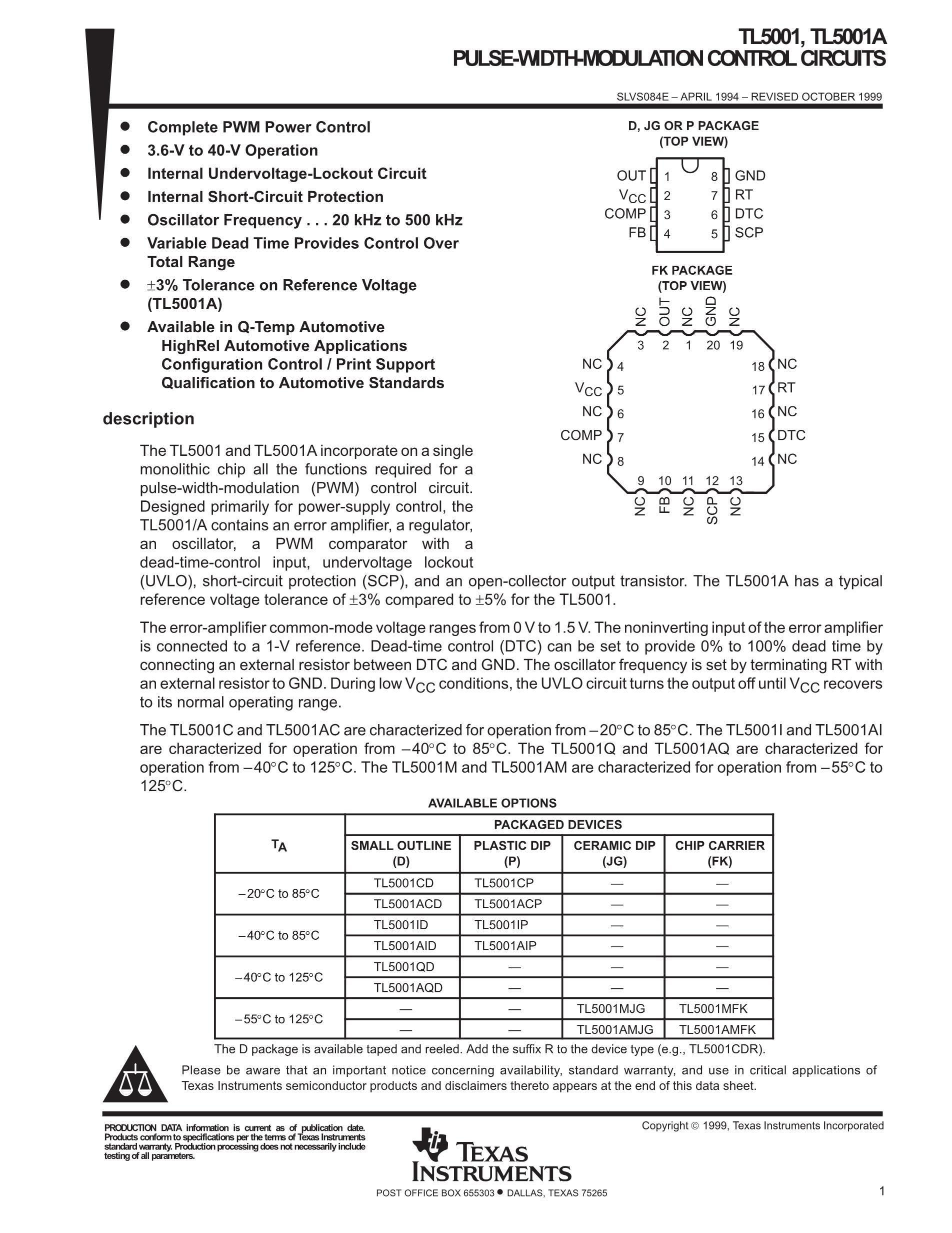 TL5001ACPG4's pdf picture 1