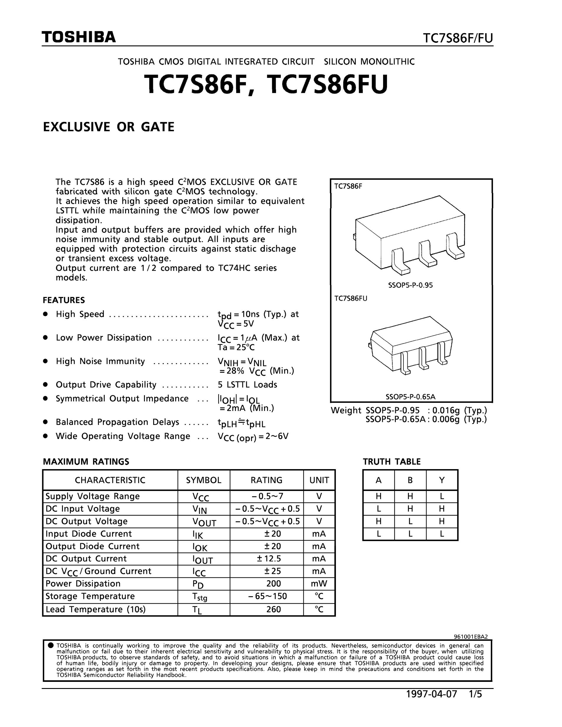 TC7S86FU's pdf picture 1