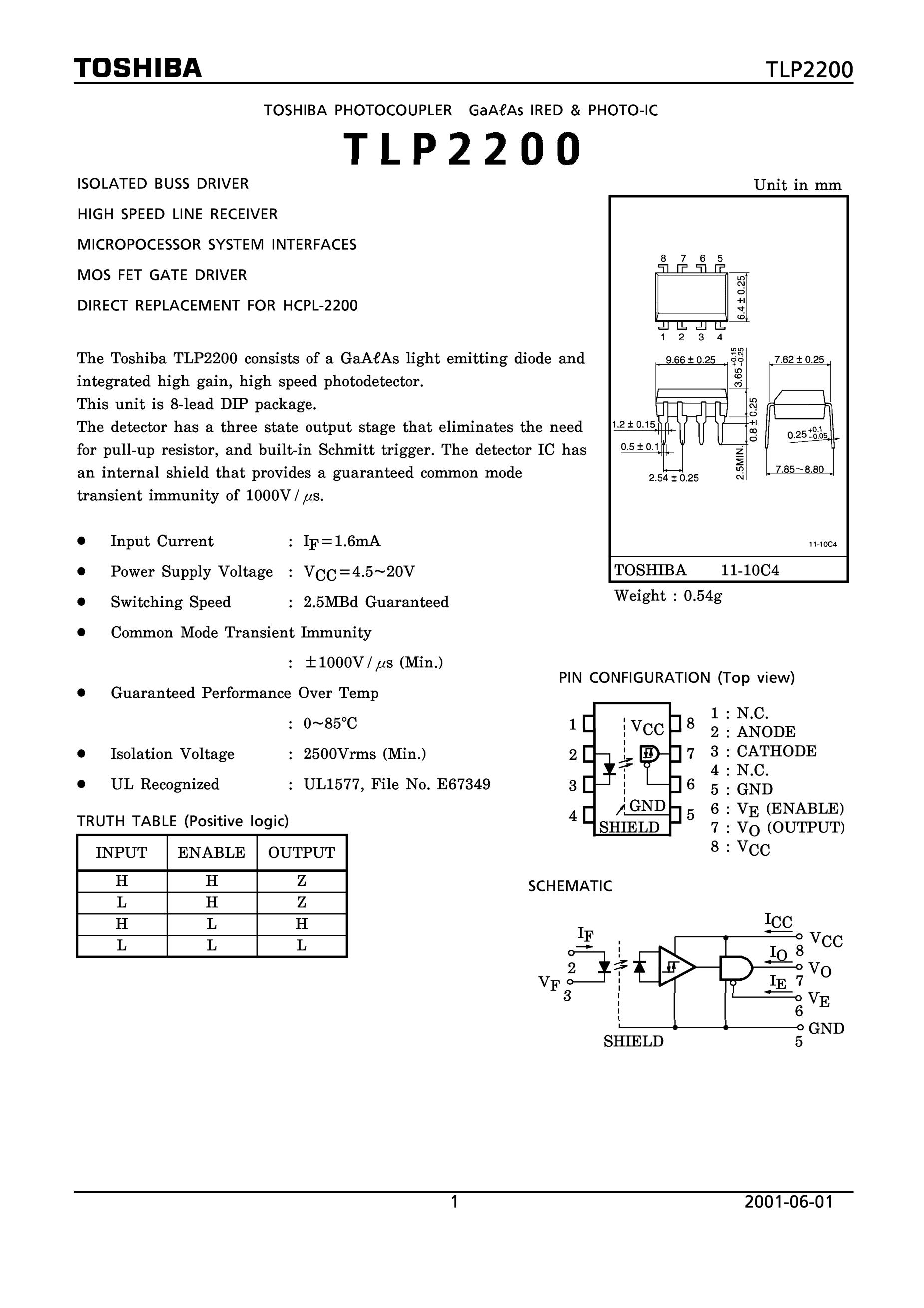TLP2530F-ND's pdf picture 1