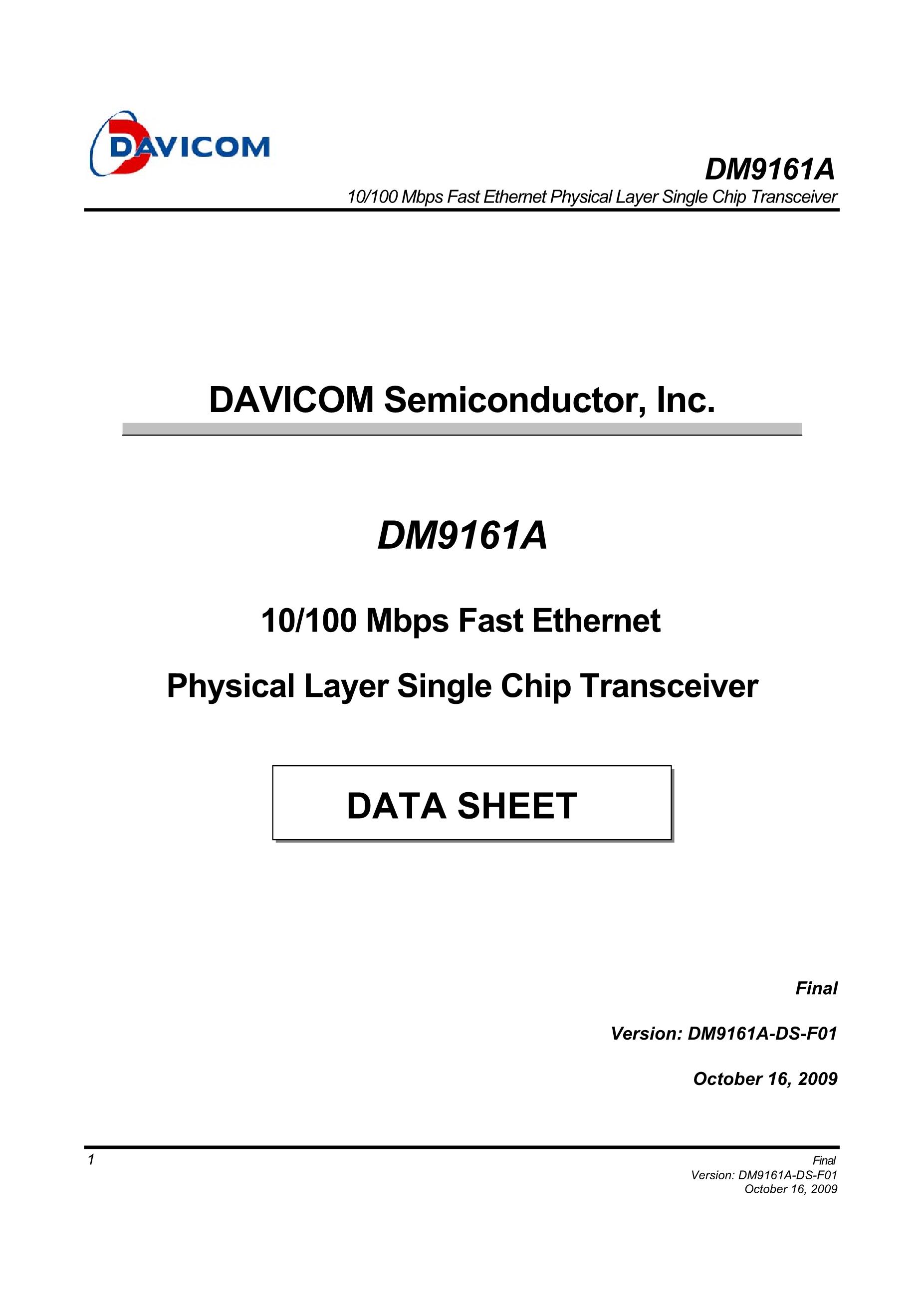 DM9101F's pdf picture 1