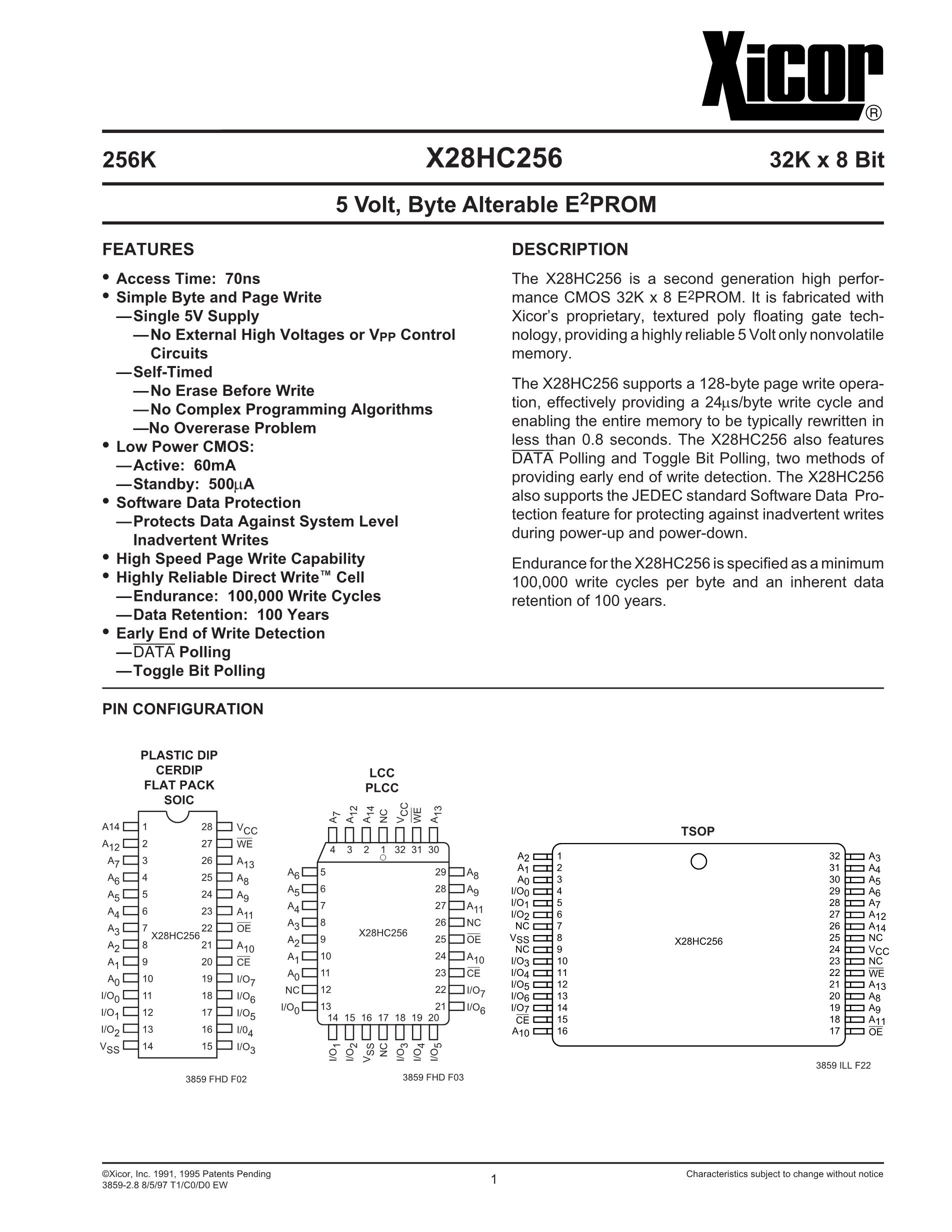 X28HC64J-12's pdf picture 1