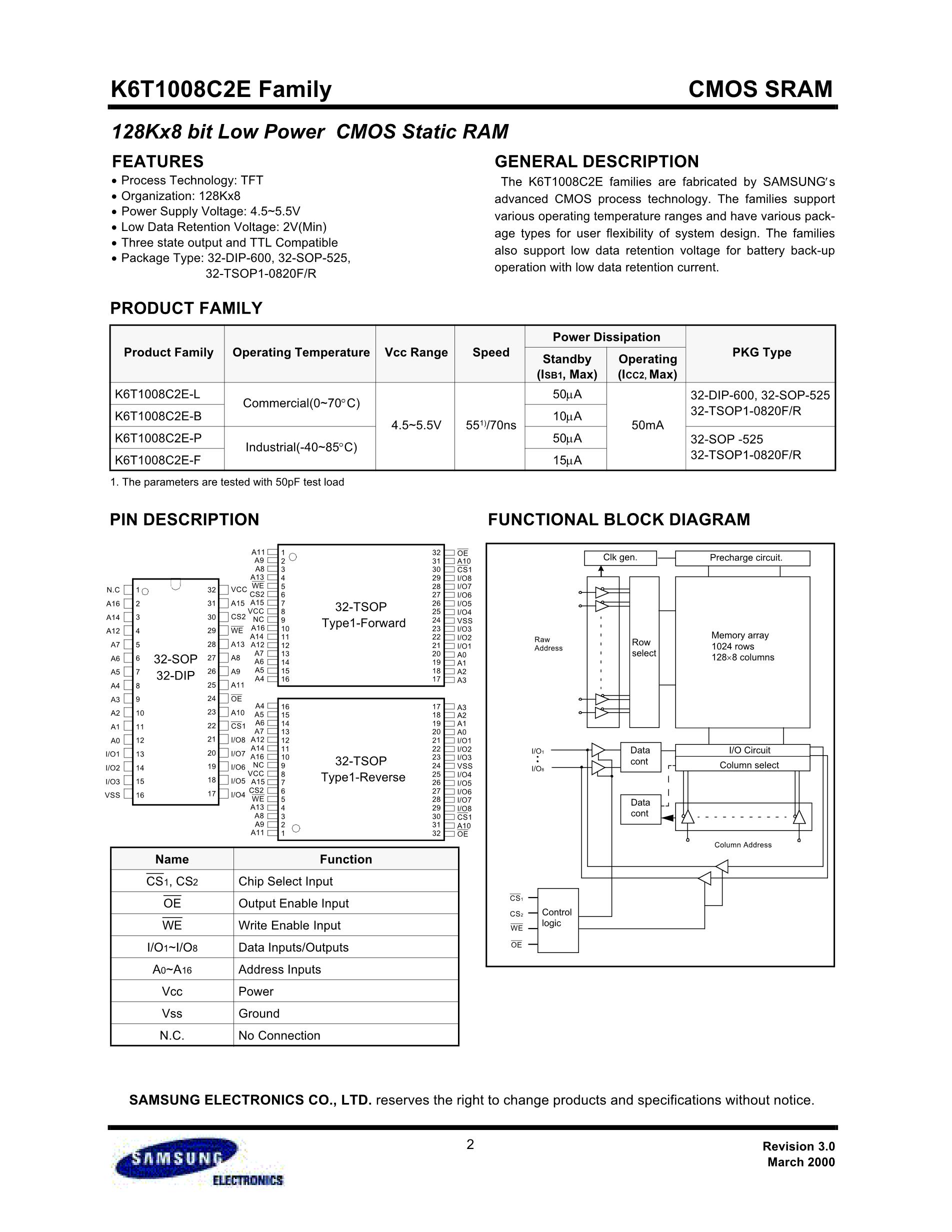 K6T1008C2C-DL70's pdf picture 2