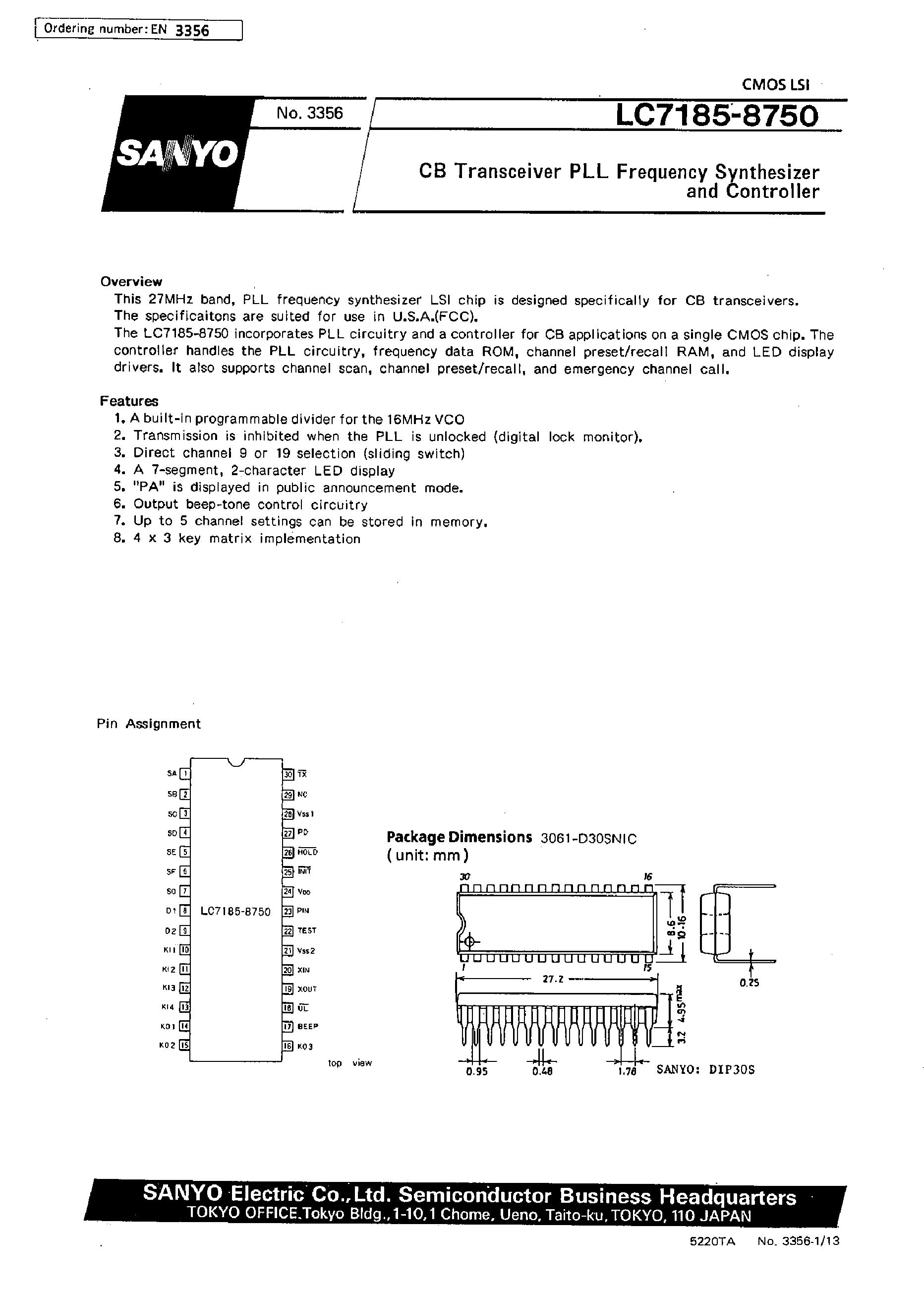 LC71F7001VB-3-H's pdf picture 1