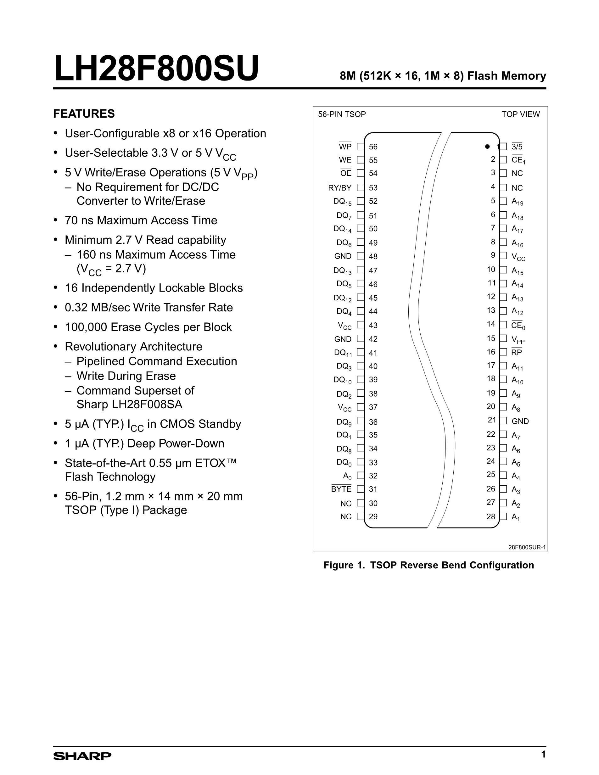 LH28F160S5HT-TW's pdf picture 1