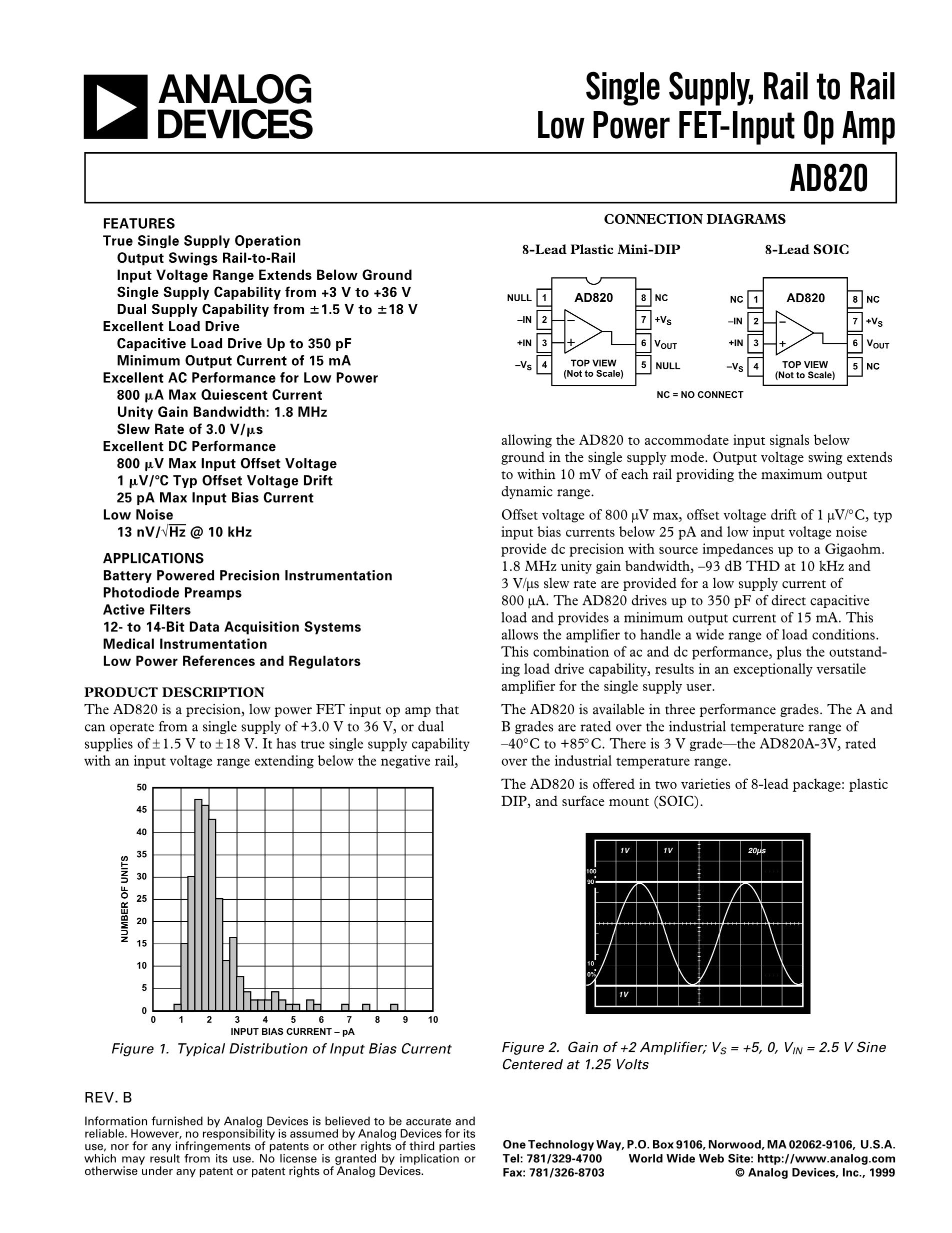 AD820BRZ-REEL7's pdf picture 1