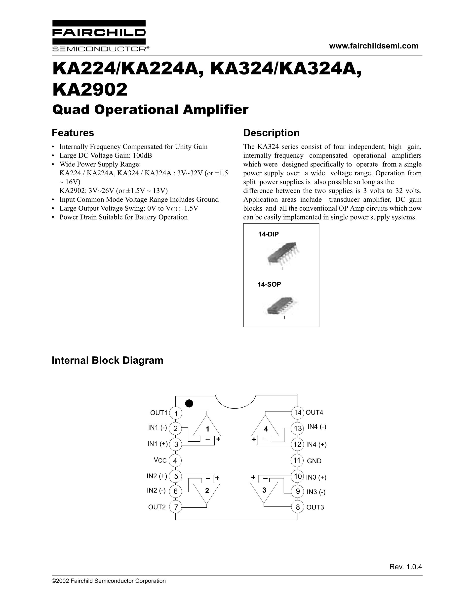 KA324ADTF(LM324)'s pdf picture 1