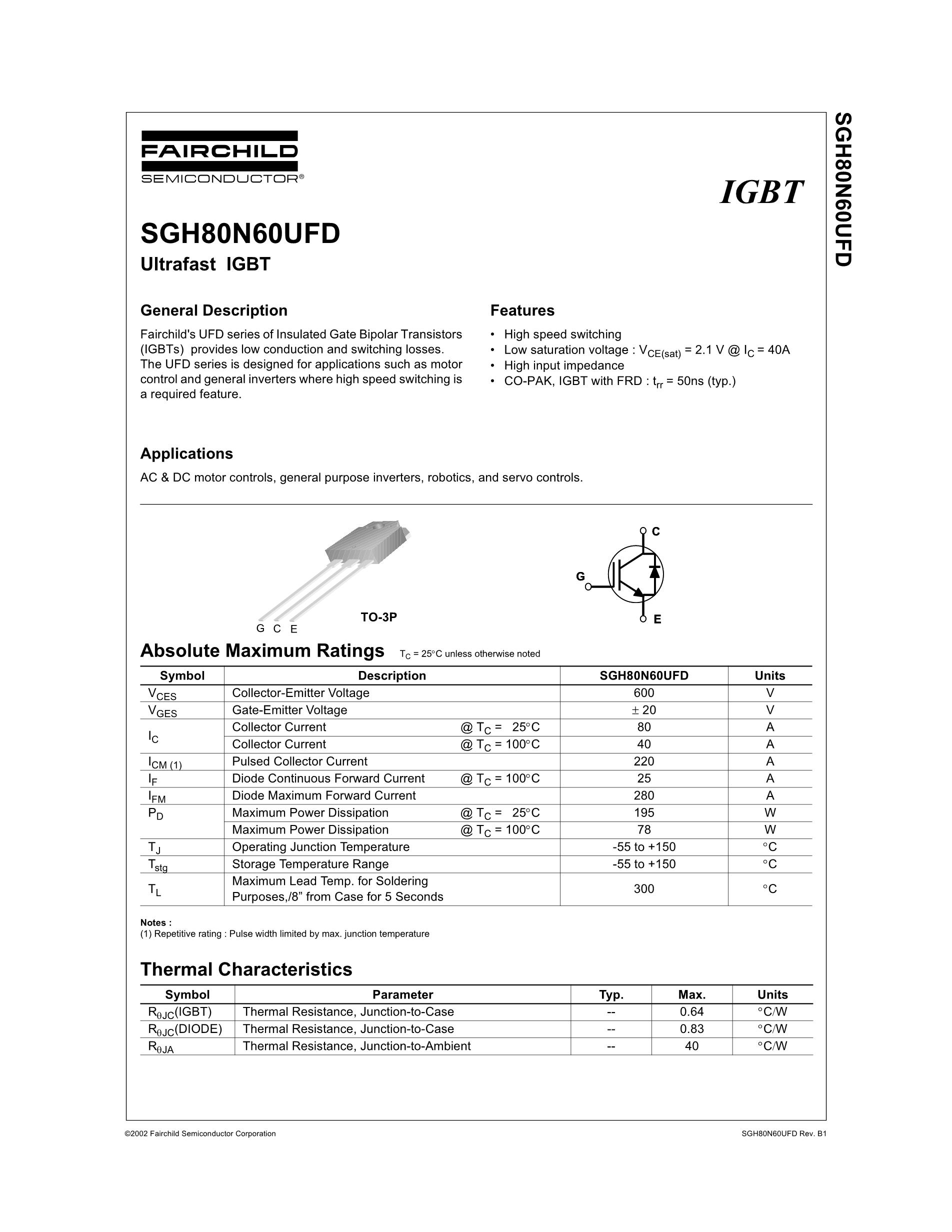 SGH80N60UFTU's pdf picture 1