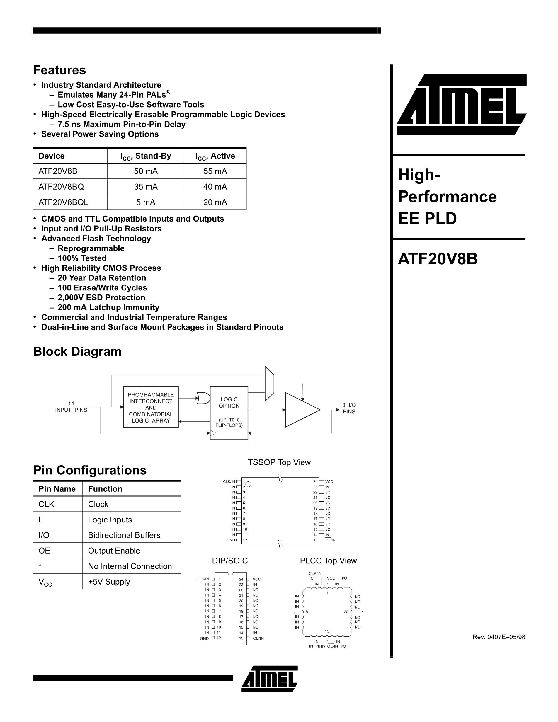 ATF22LV10C-10XC's pdf picture 1