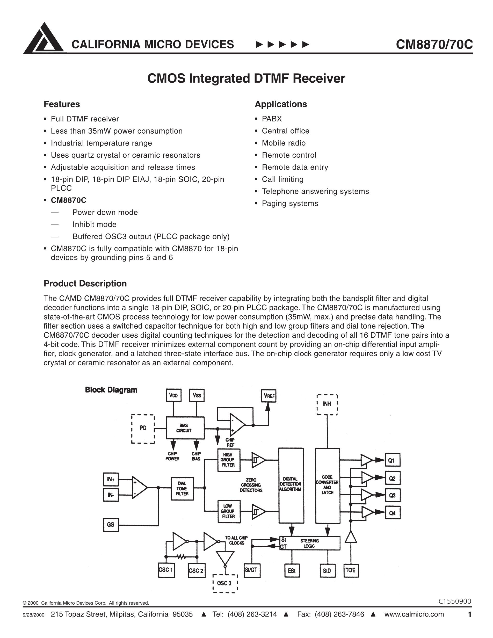 CM8870S's pdf picture 1