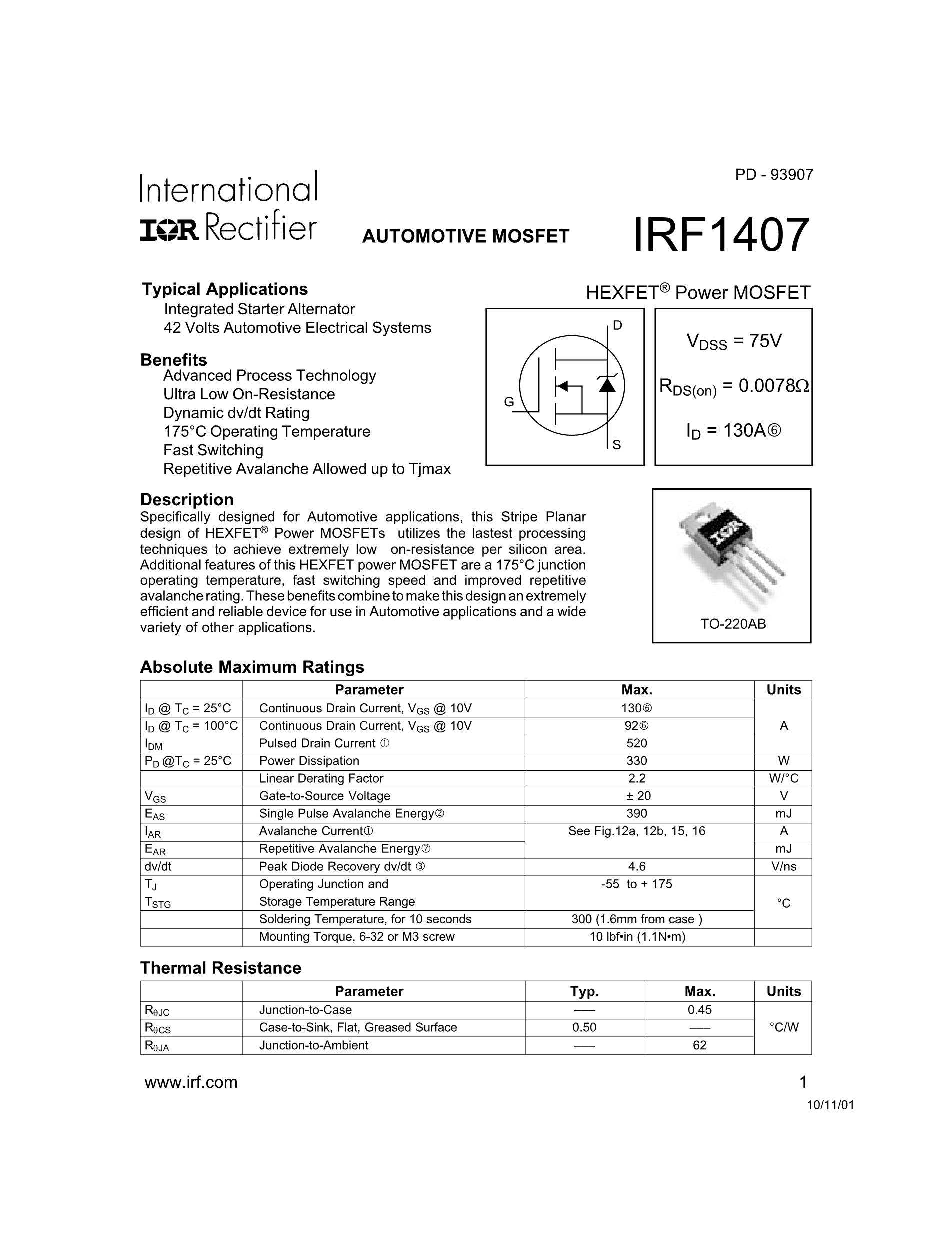 IRF1407's pdf picture 1