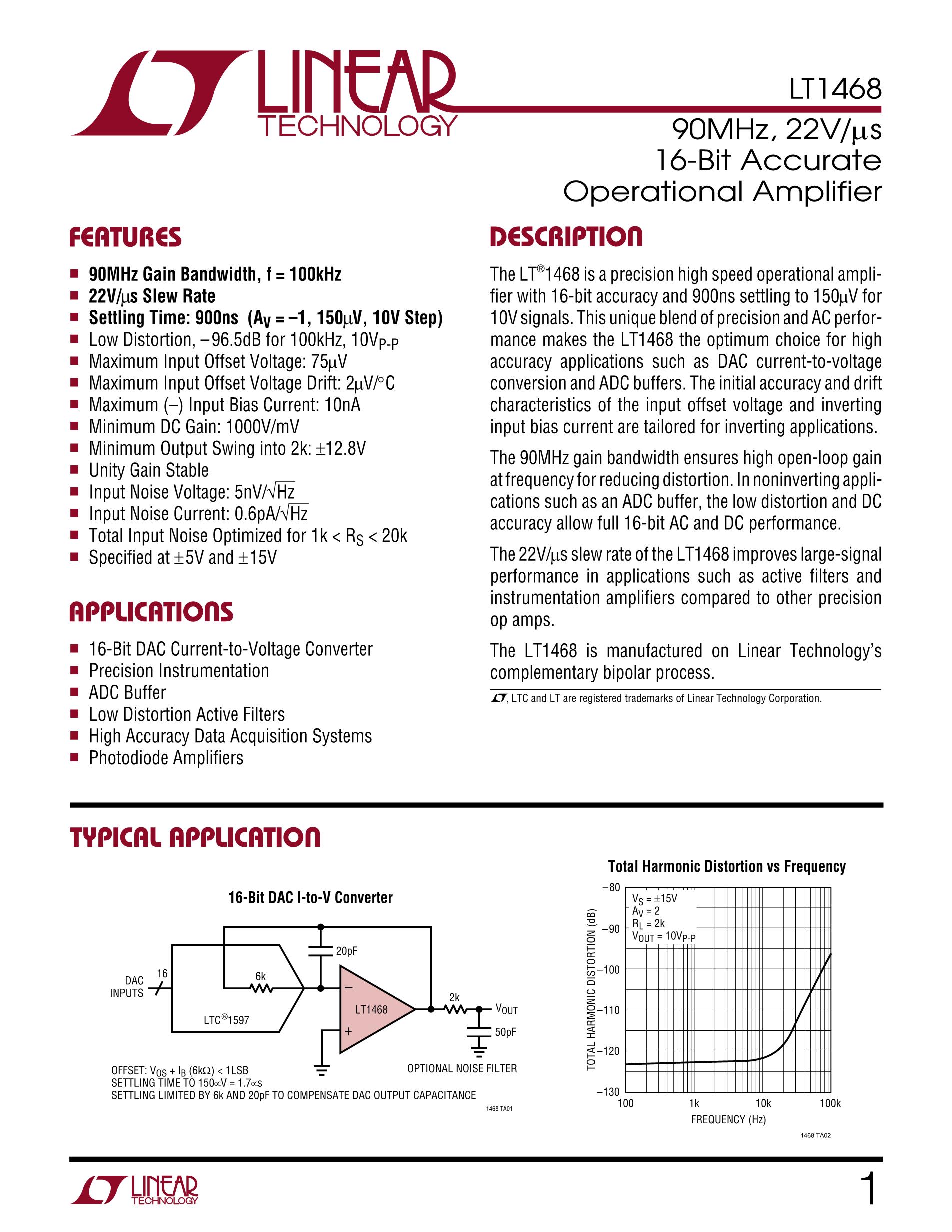 LT1475IS8's pdf picture 1