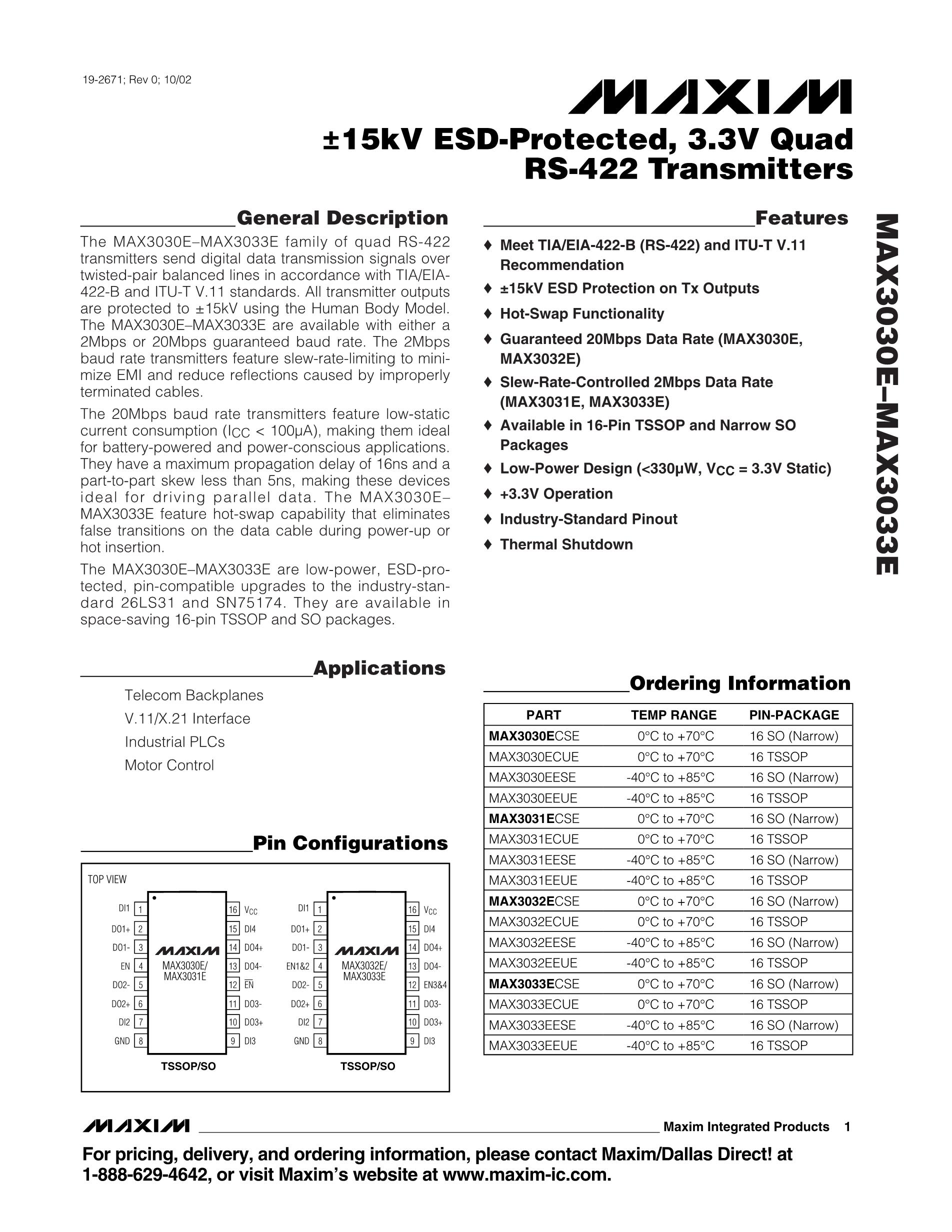 MAX3286CTI+T's pdf picture 1