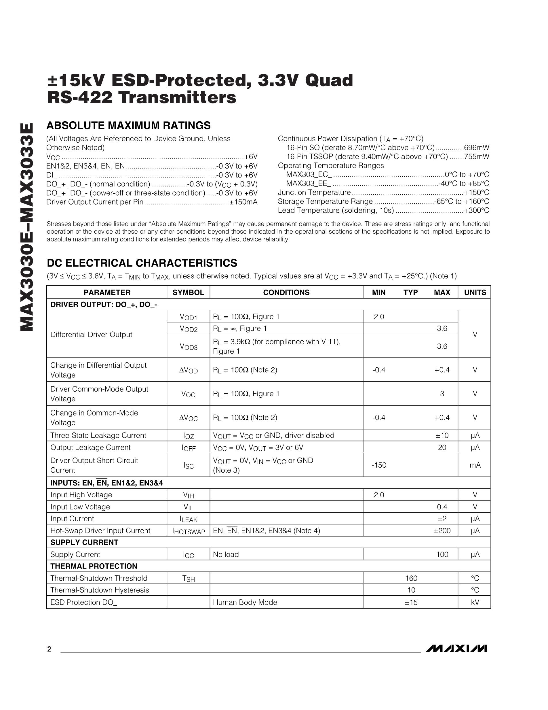 MAX3223EEWP+T's pdf picture 2