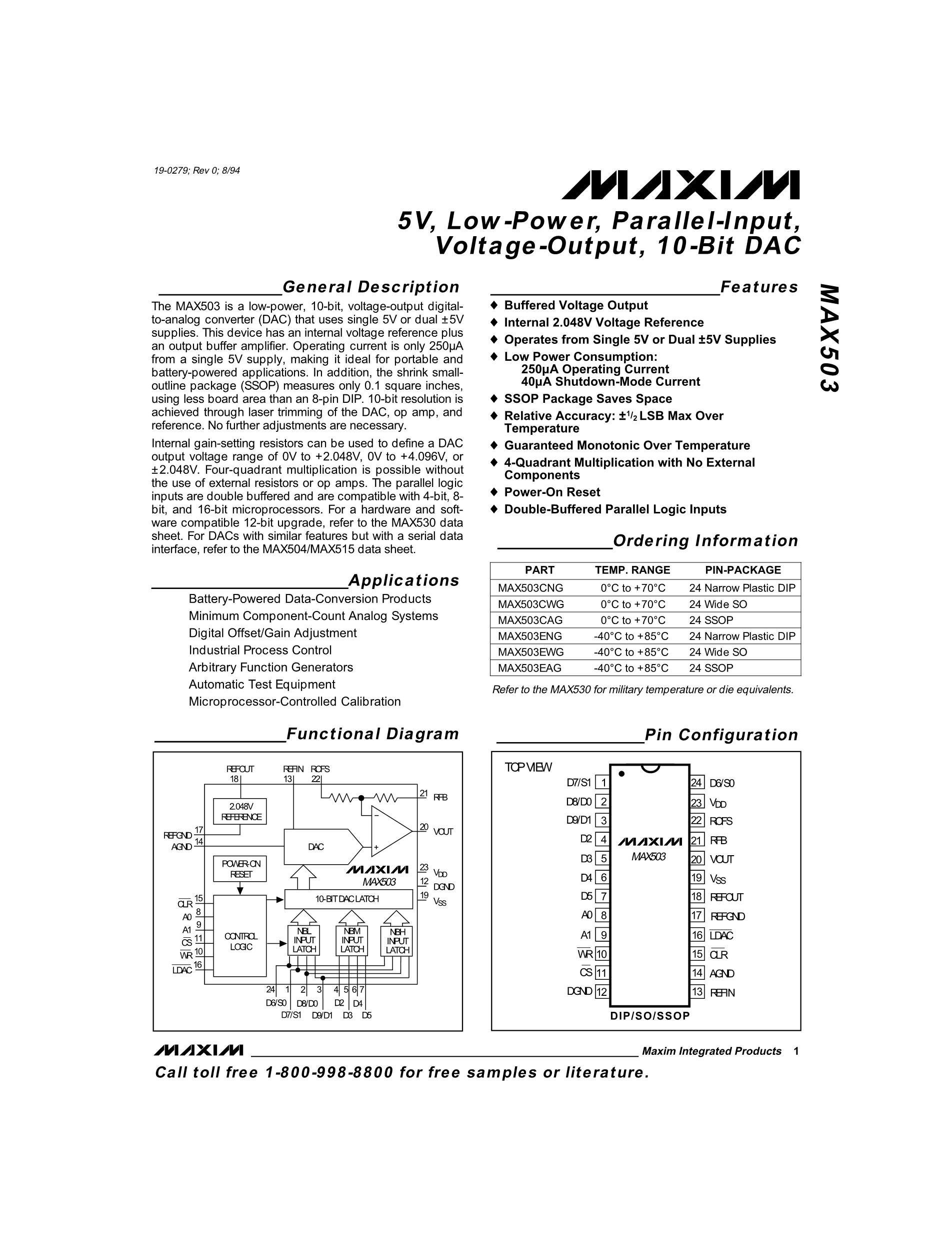 MAX503CNG's pdf picture 1