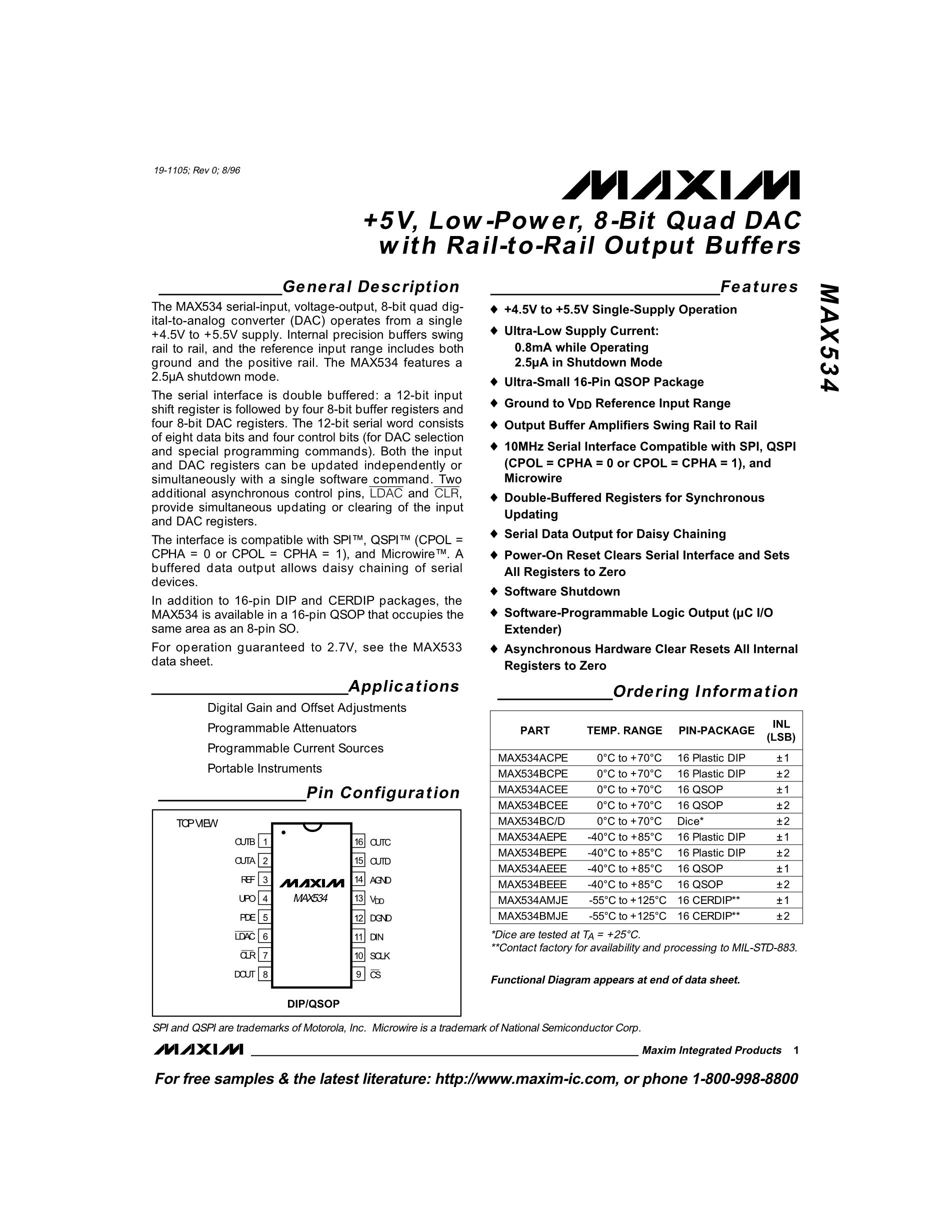 MAX534BCPE's pdf picture 1
