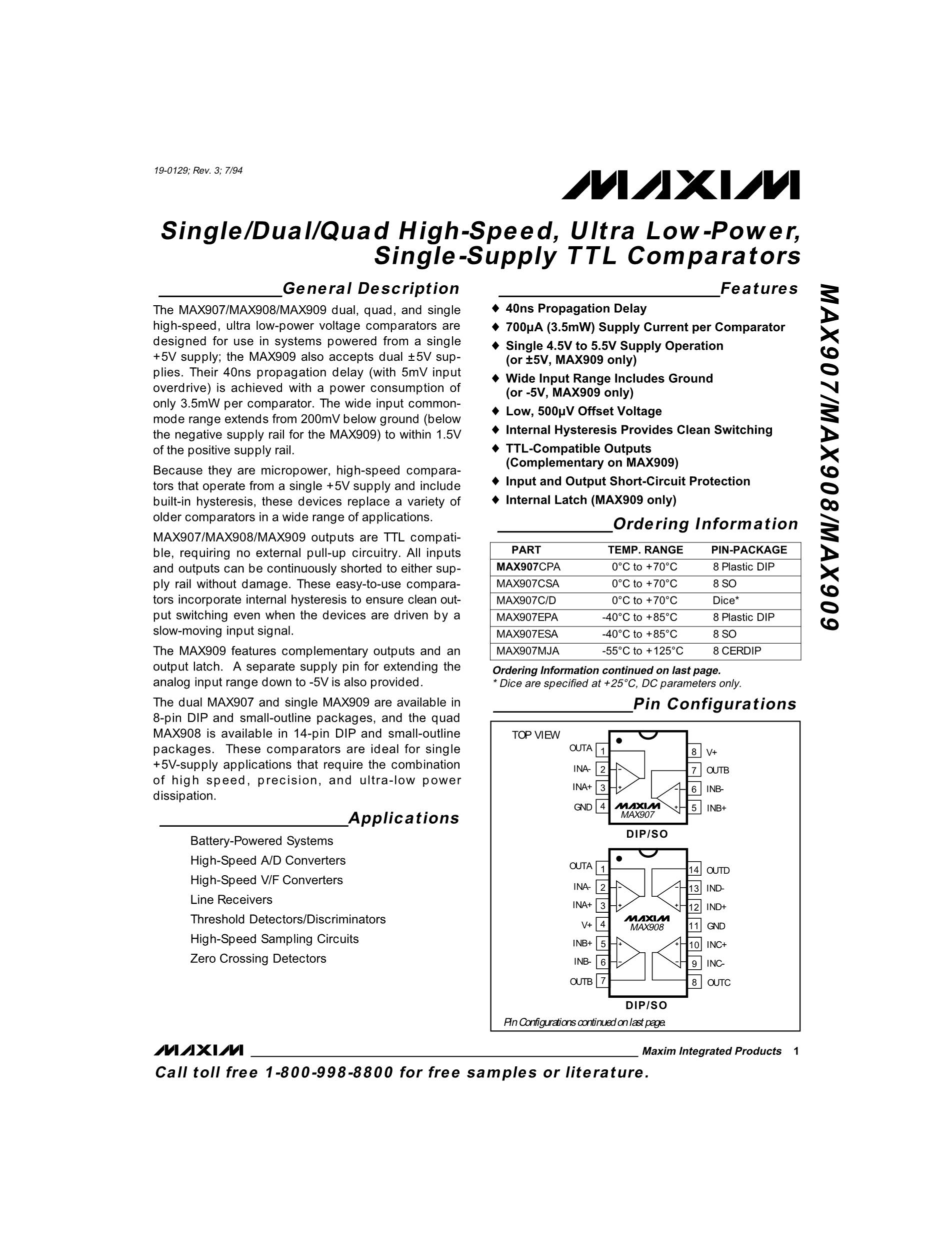 MAX907ESA's pdf picture 1