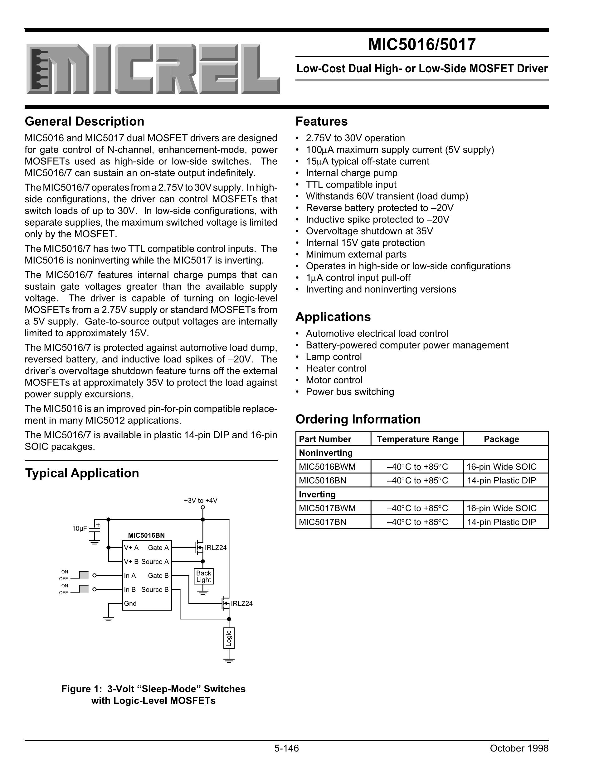 MIC5245-2.7YM5-TR's pdf picture 1