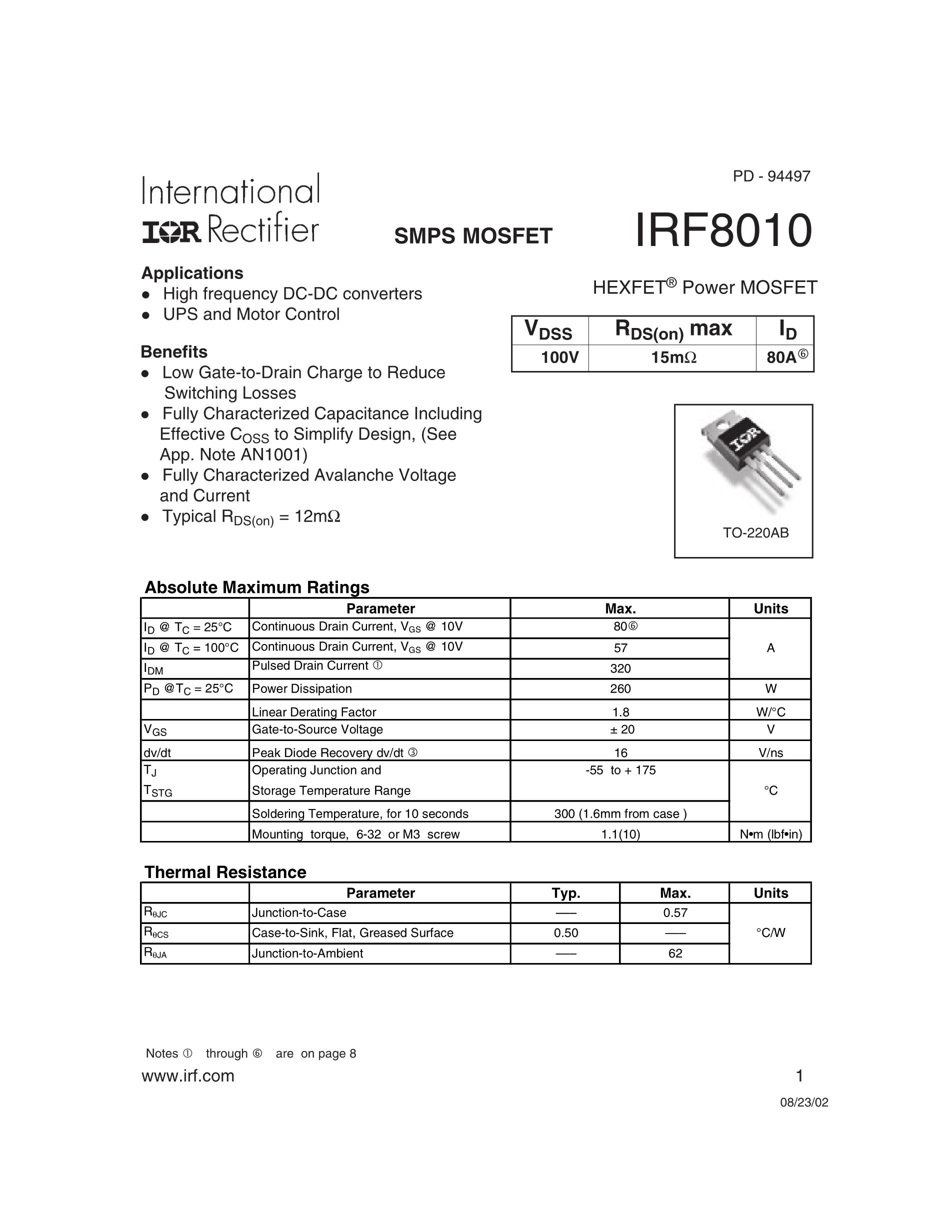 IRF8513's pdf picture 1