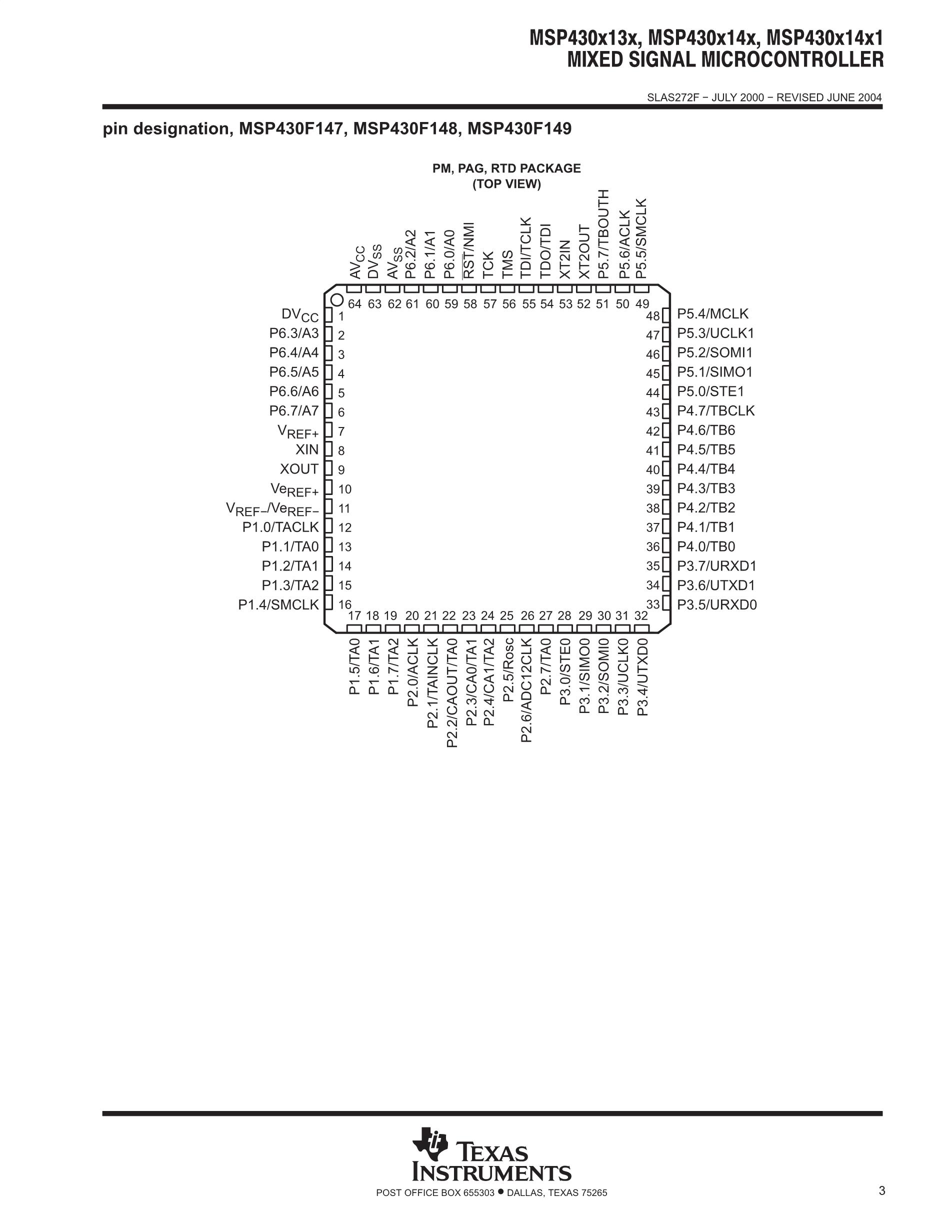 MSP430F167IPMR's pdf picture 3