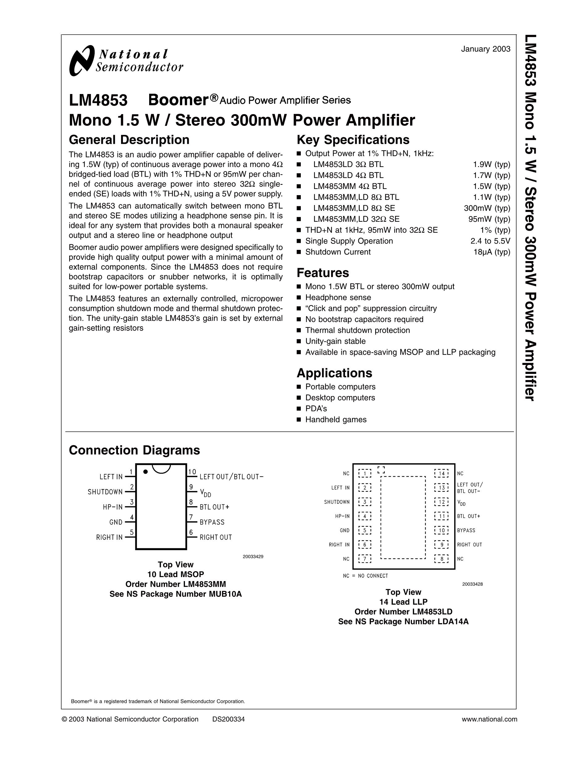 LM4863L's pdf picture 1