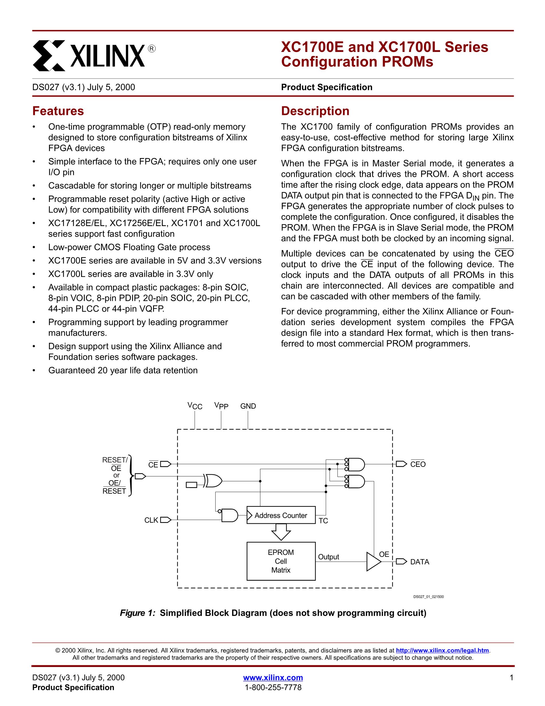 XC17S40XLPD8C's pdf picture 1
