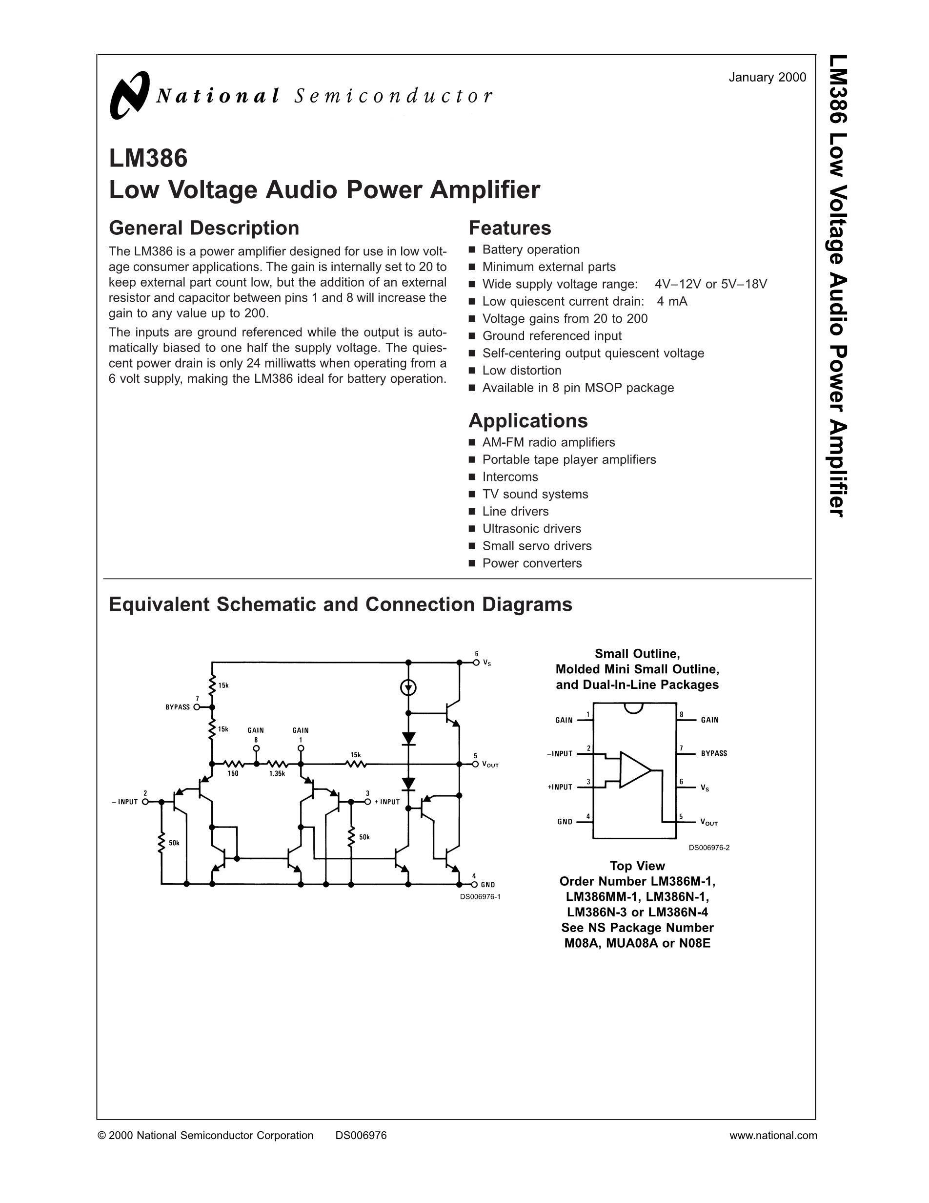 LM386N-4's pdf picture 1