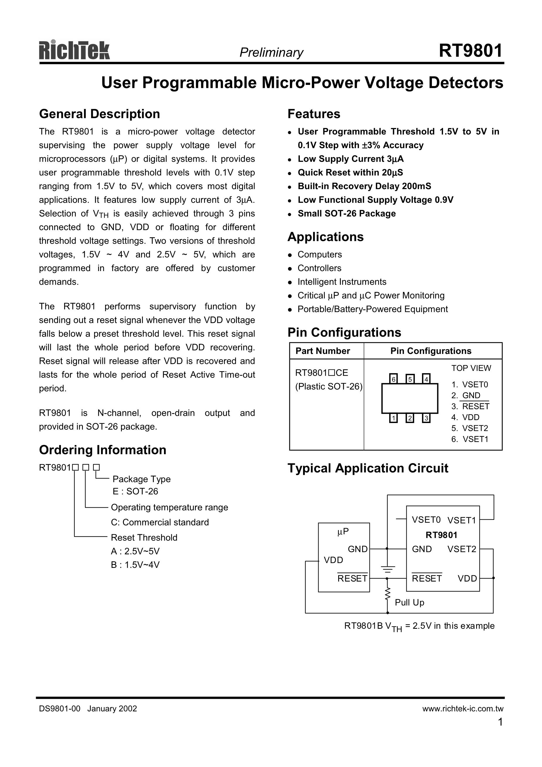 RT9801BPE(20pcs)'s pdf picture 1
