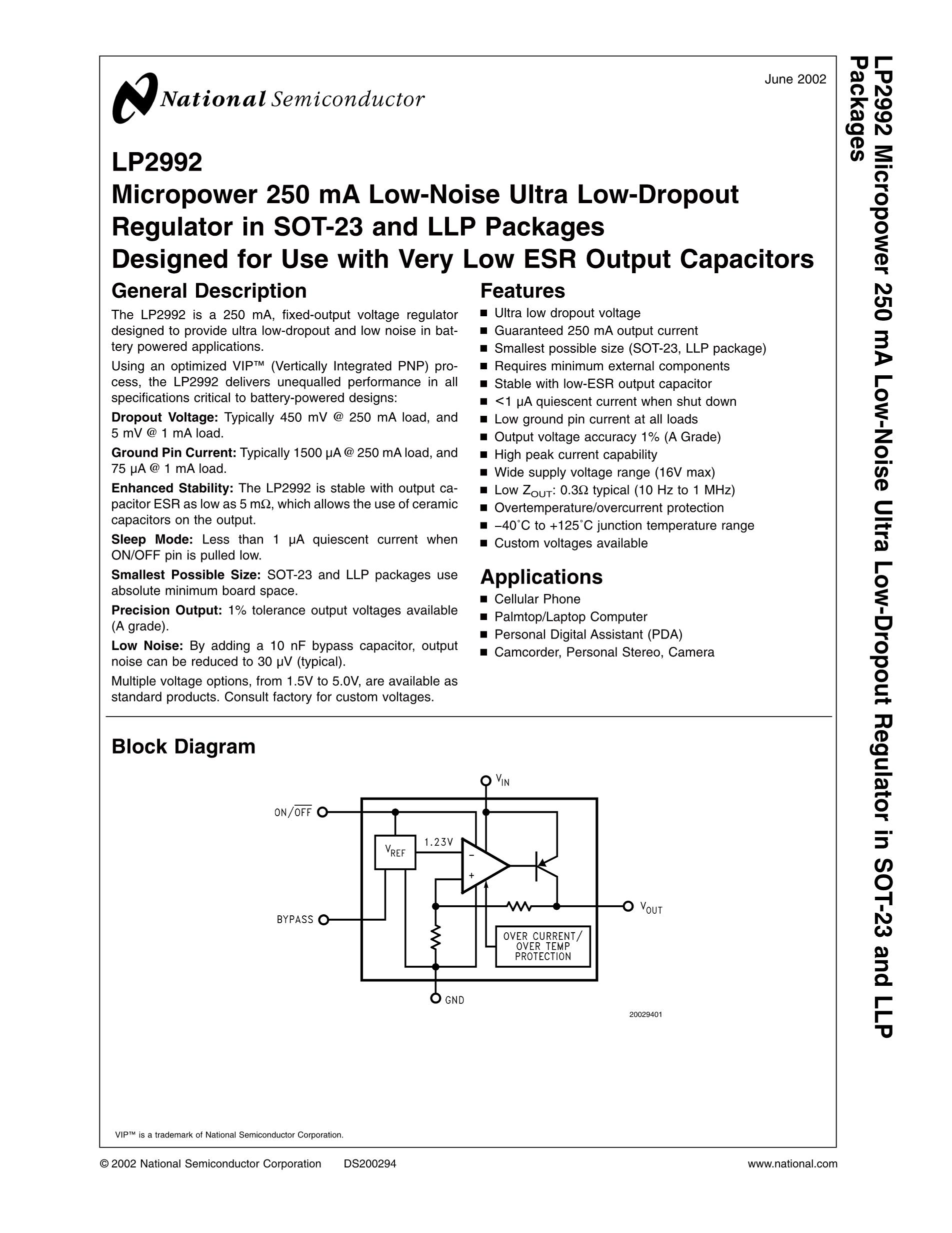 LP2992AIM5-1.5's pdf picture 1