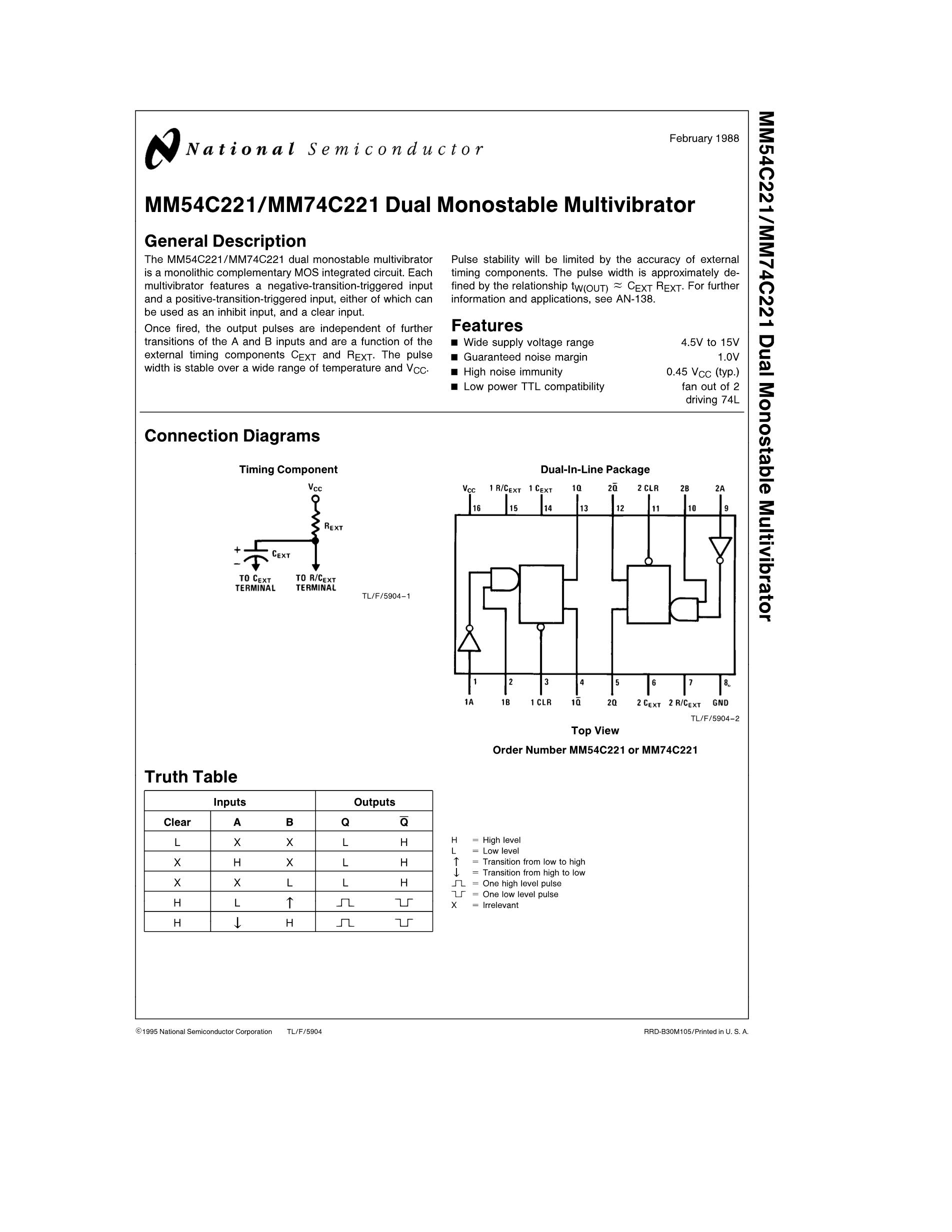 MM74C221N's pdf picture 1
