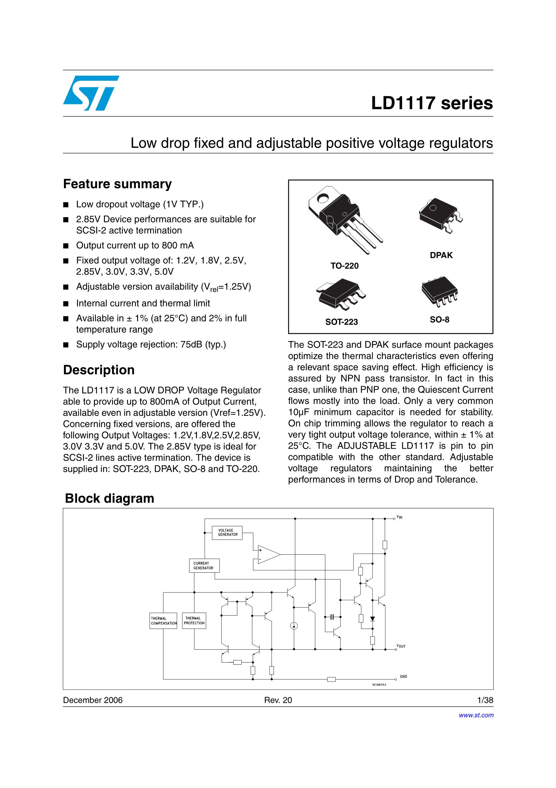 LD1117S50CTR's pdf picture 1