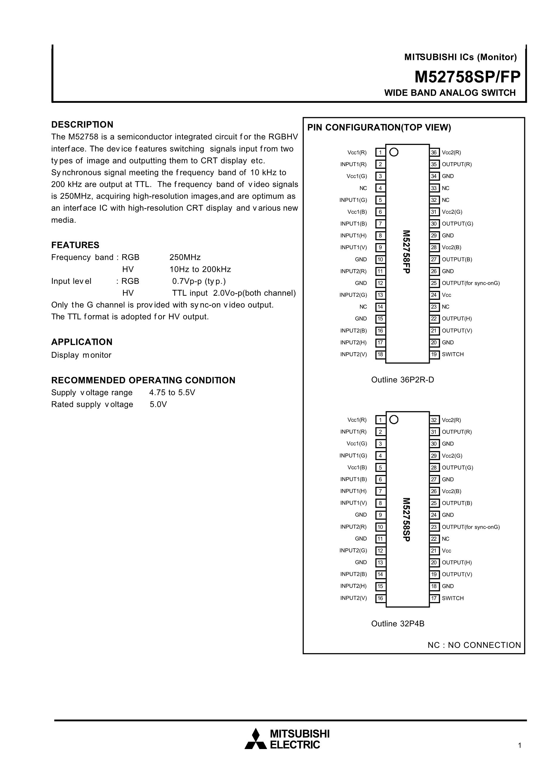 M52742ASP's pdf picture 1