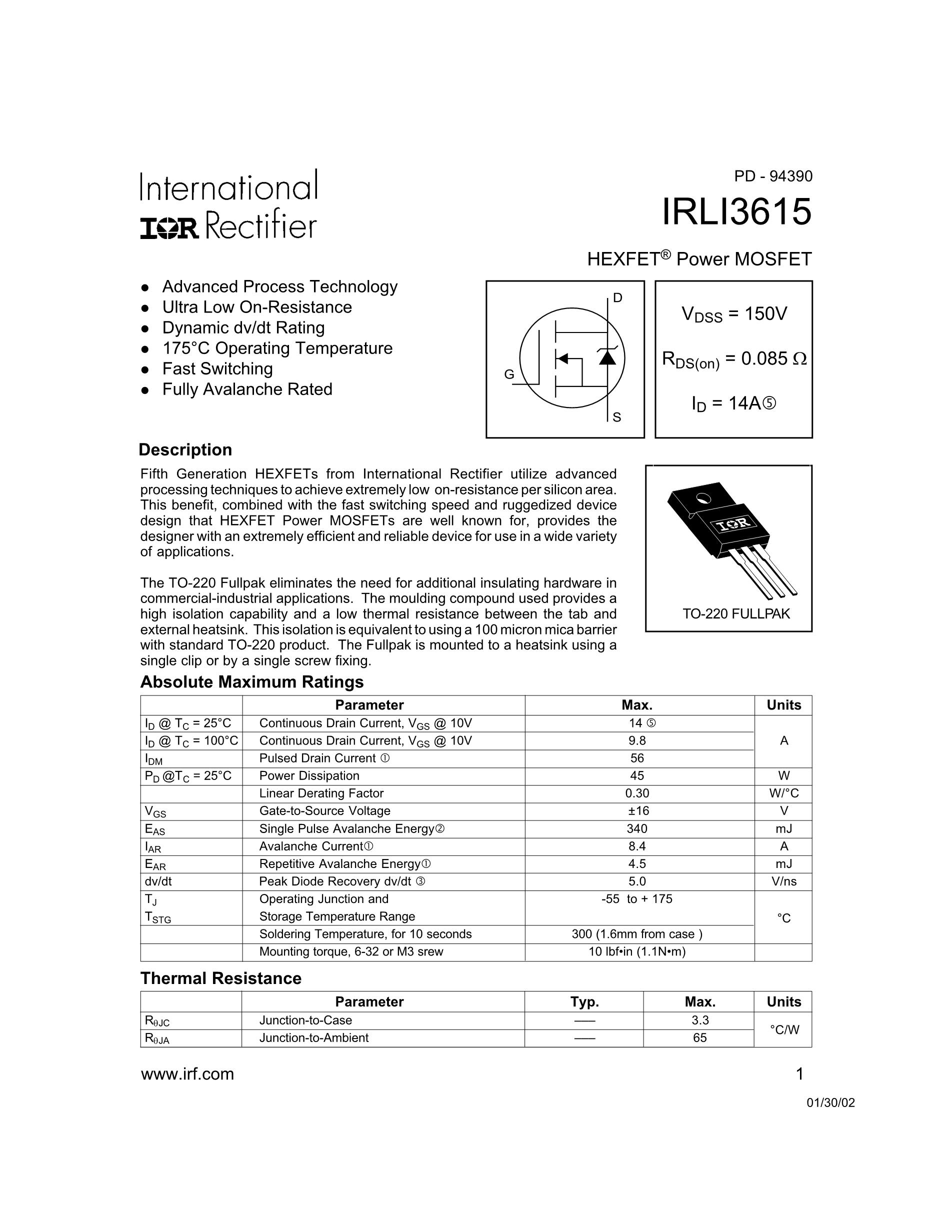 IRLI3803PBF's pdf picture 1
